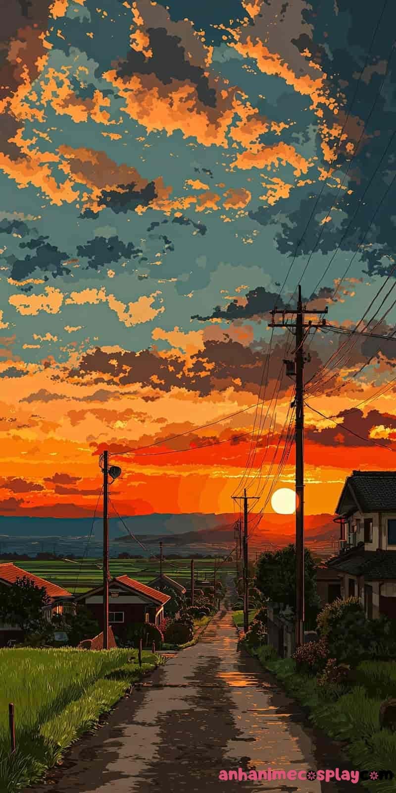 ảnh phong cảnh anime quê
